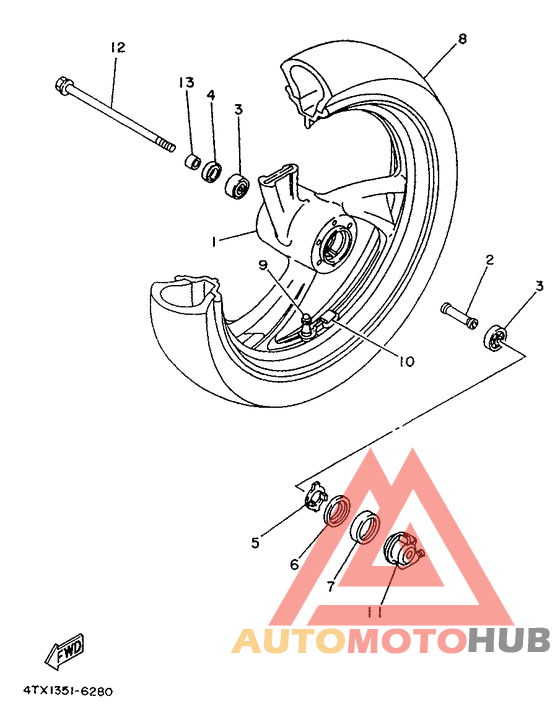 Переднее колесо