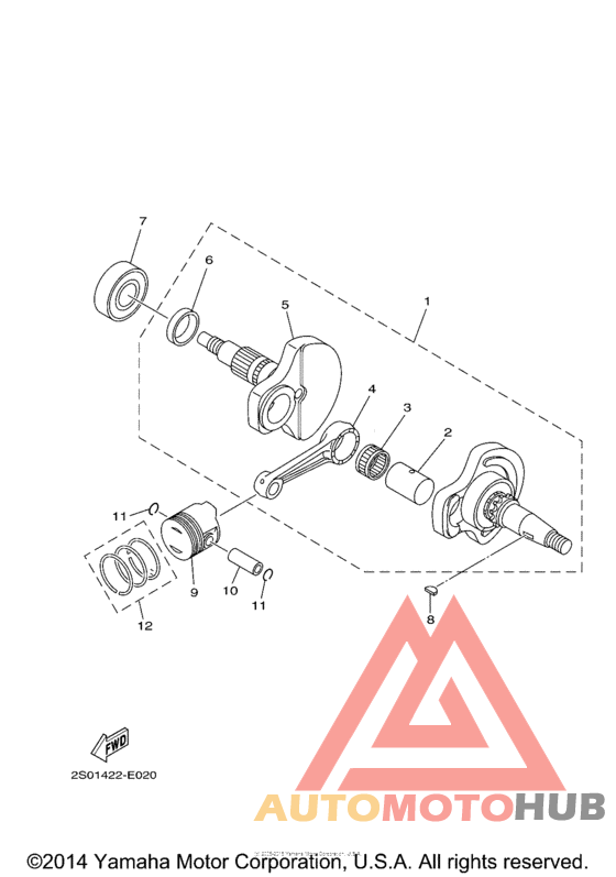 Коленчатый вал и Поршень