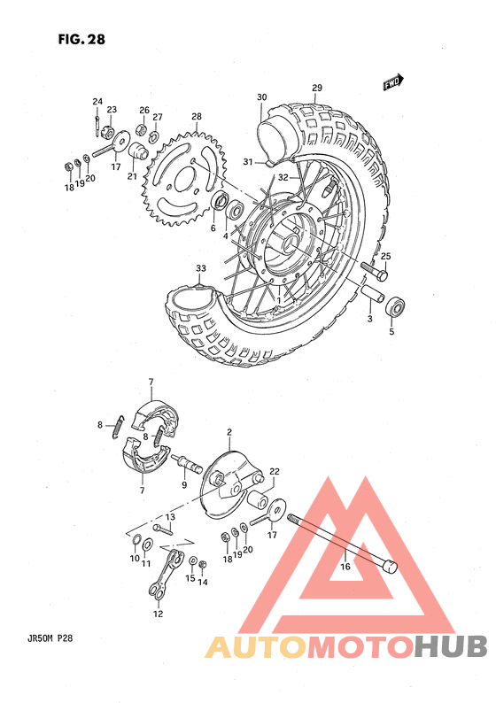 Rear wheel complete assy