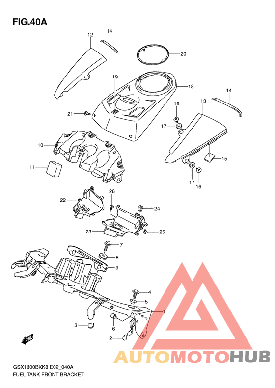 Топливный бак front bracket