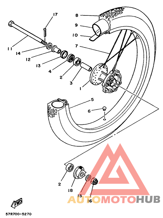 Переднее колесо