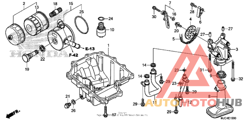 Oil pan + oil pump
