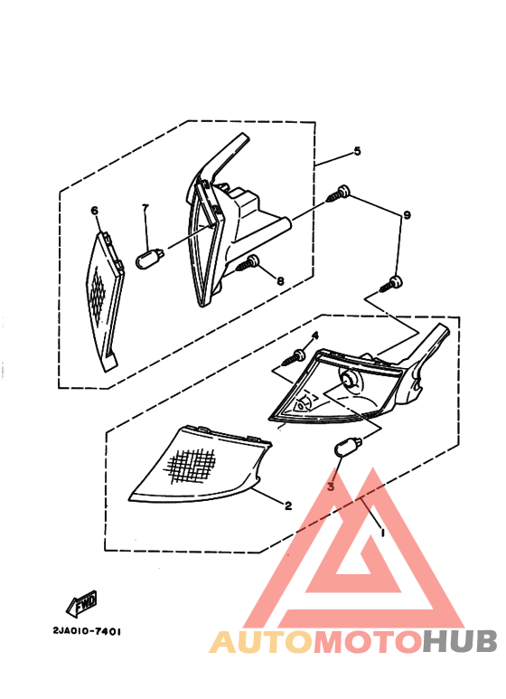 Rear flasher light assy
