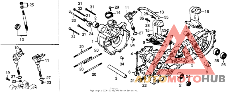 Crankcase + oil pump