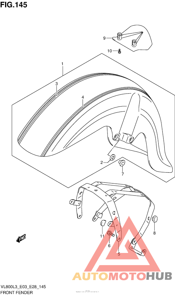 Front Fender (Vl800Cl3 E03)