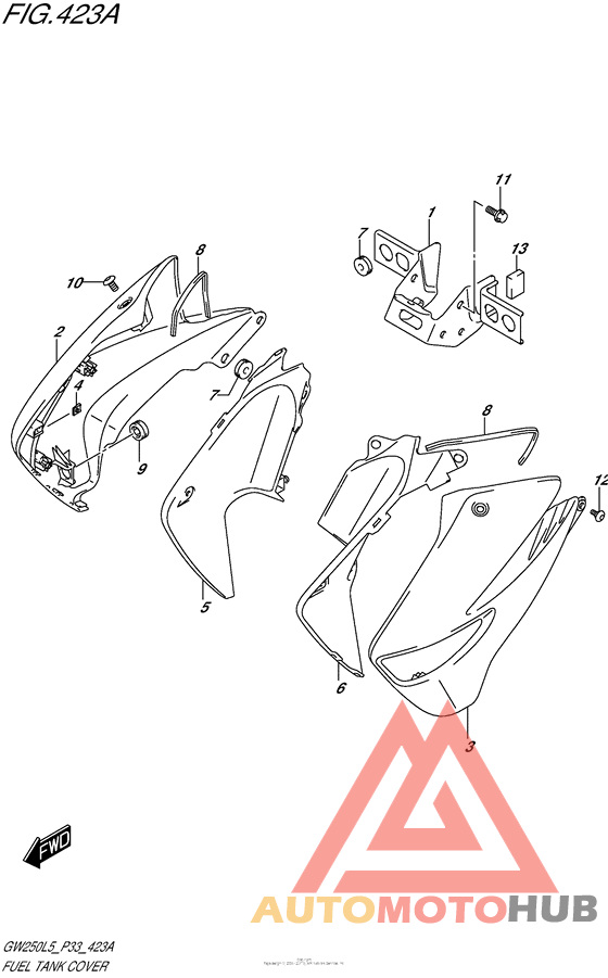 Fuel Tank Cover (Gw250L5 P33)