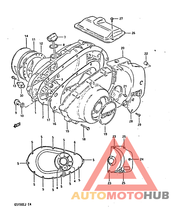 Crankcase cover ass`y  (v