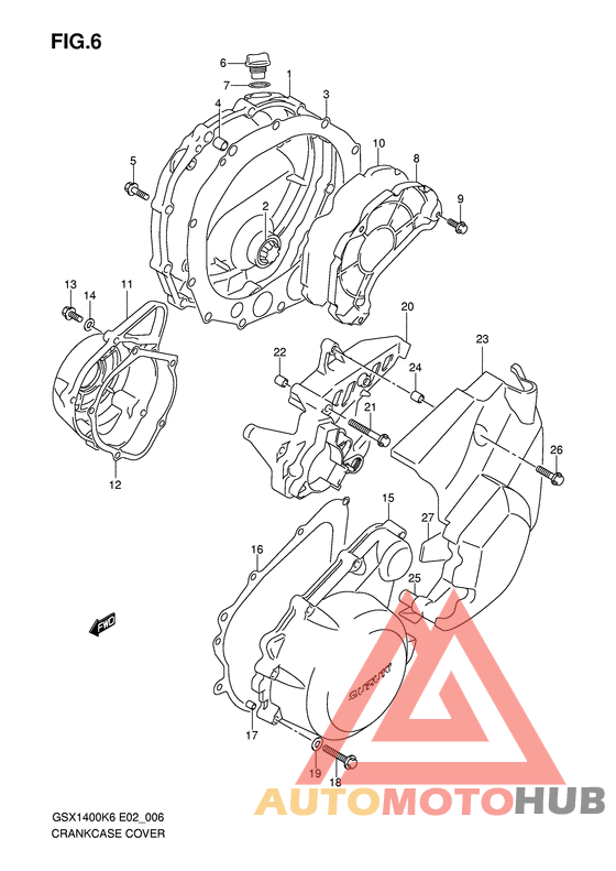 Crankcase cover ass`y  (v