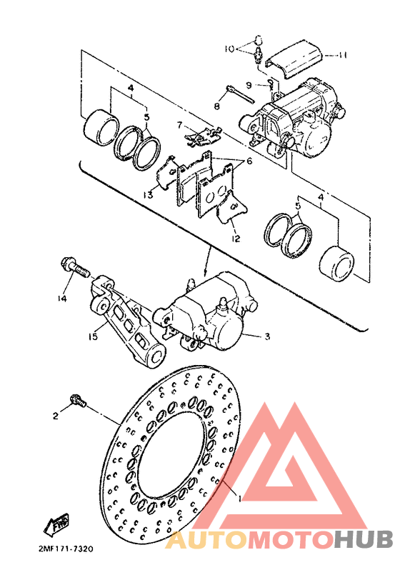 Hinterradbremssattel