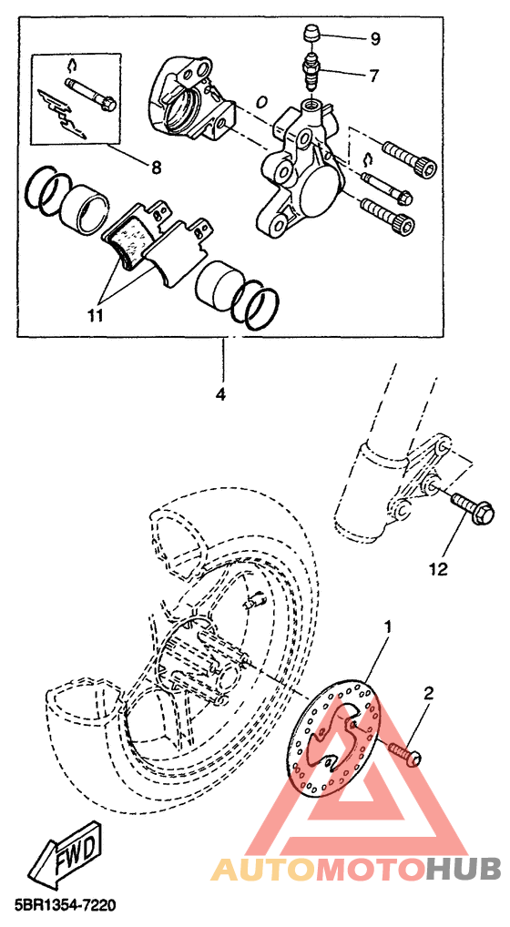 Etrier de frein avant