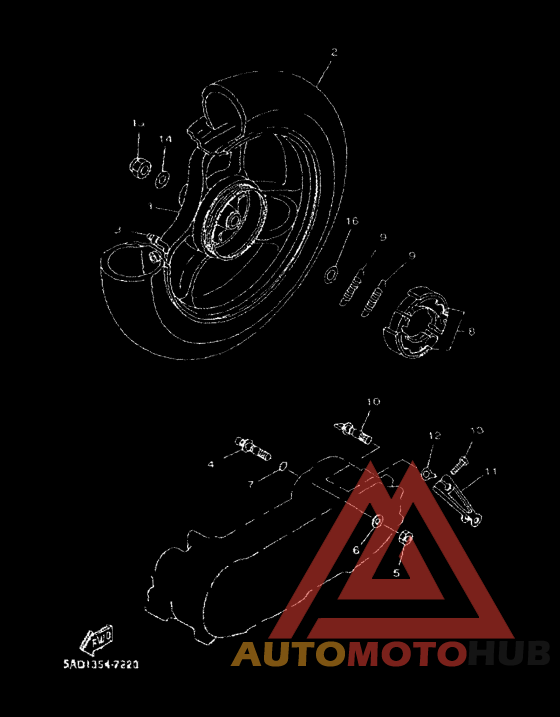 Rear wheel complete assy