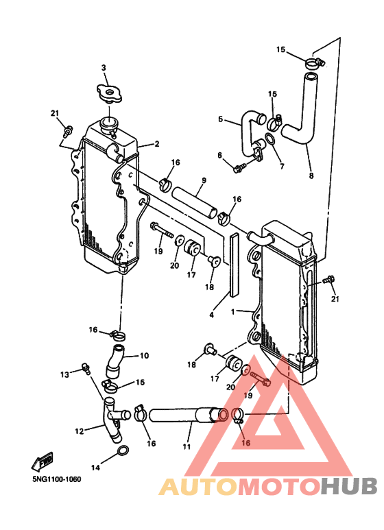 Радиатор и шланг