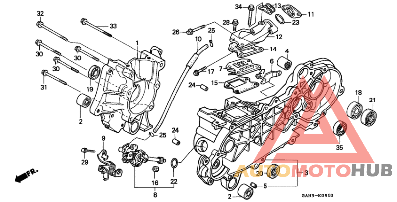 Crankcase/oil pump