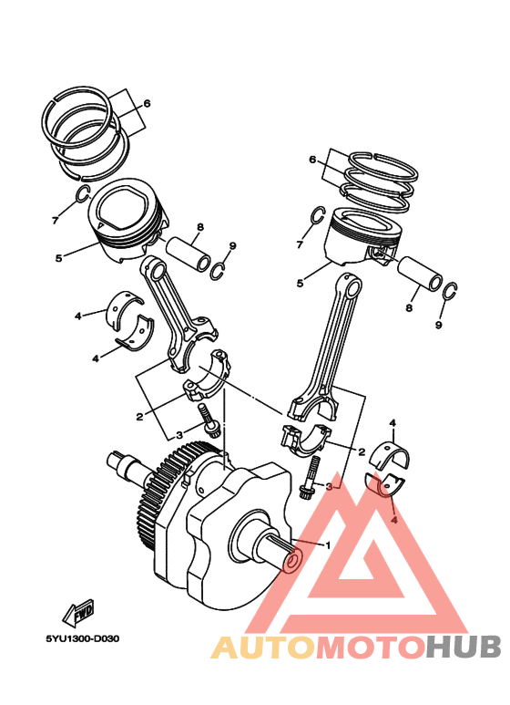 Коленчатый вал и Поршень