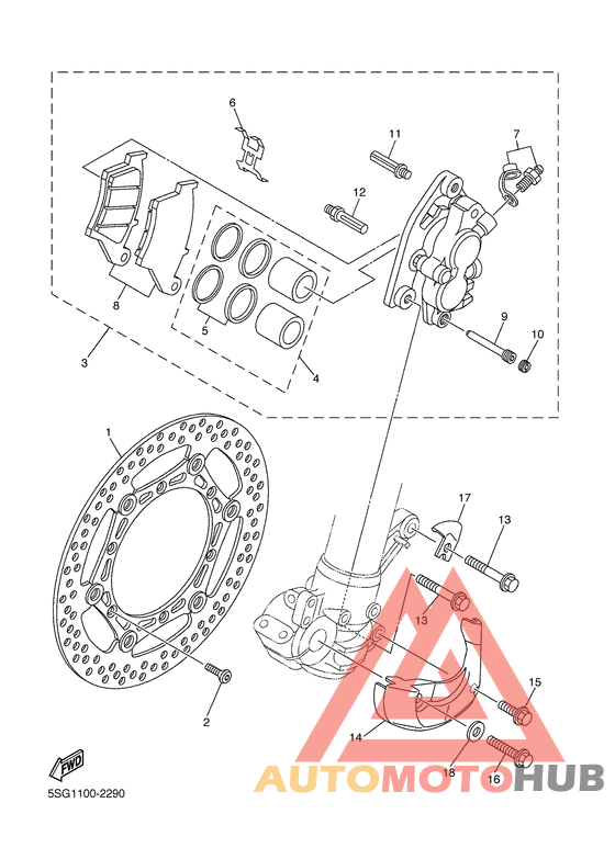 Передний суппорт