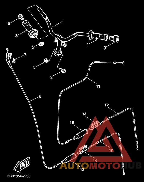 Steering handle. cable