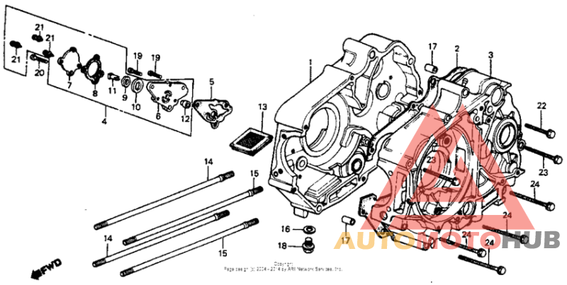 Crankcase + oil pump