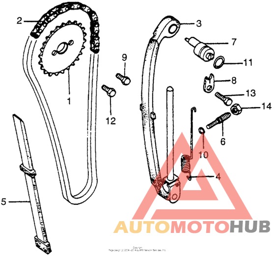 Cam chain + tensioner