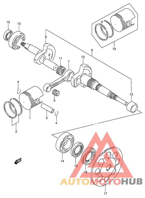 Вал коленчатый