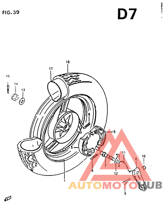 Rear wheel complete assy