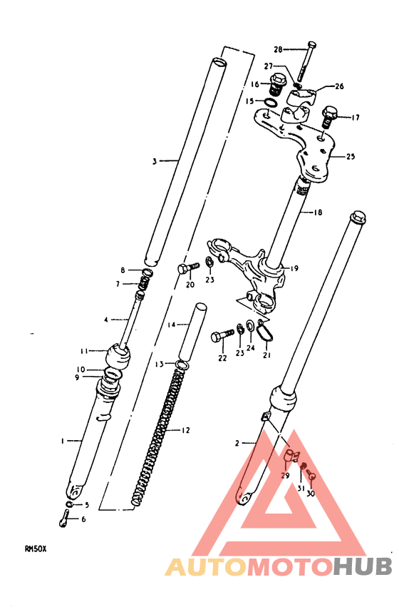 Вилка передней оси