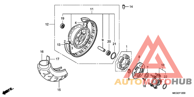 Rear wheel complete assy