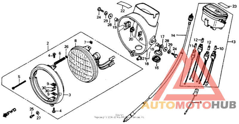 Headlight case + speedmeter