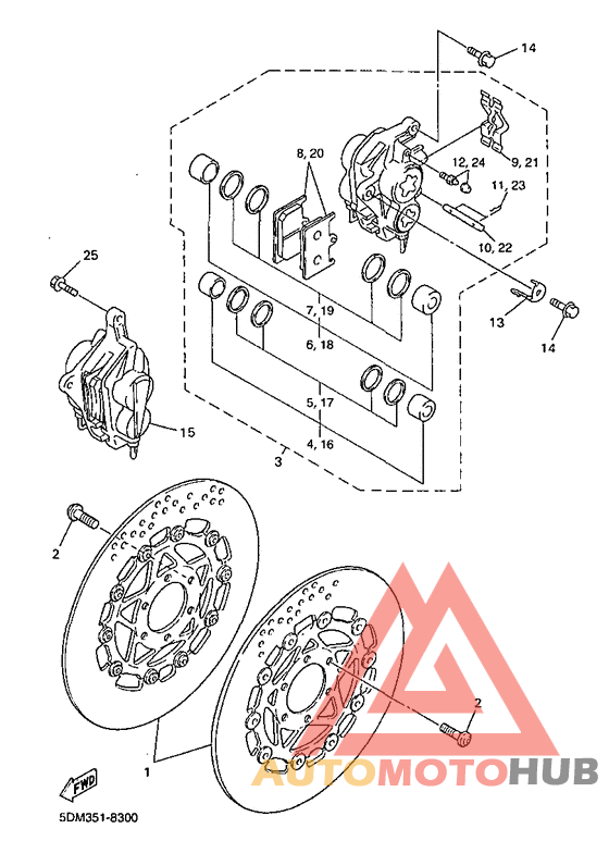 Front brake. caliper