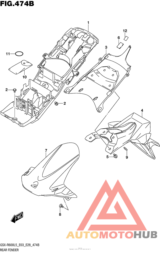Rear Fender (Gsx-R600L5 E28)