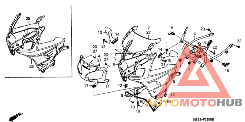 Upper cowling assy