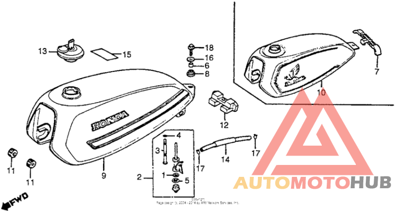 Fuel tank + fuel valve
