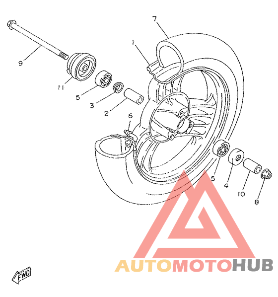 Переднее колесо
