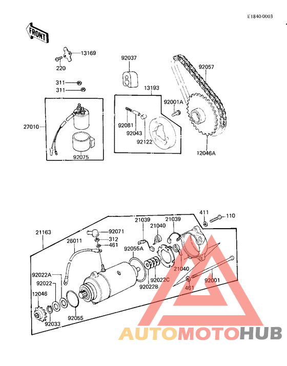 Starter motor/starter clutch