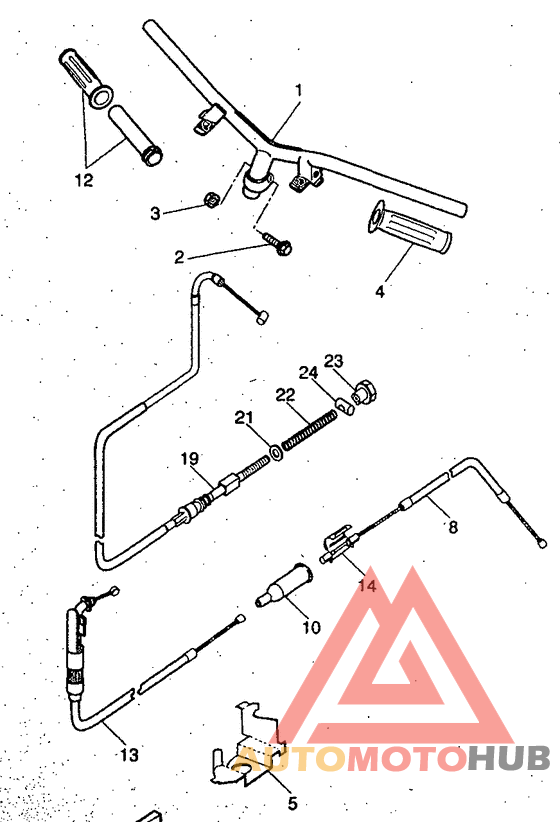 Steering handle. cable