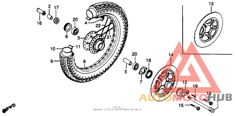 Cb750k front wheel