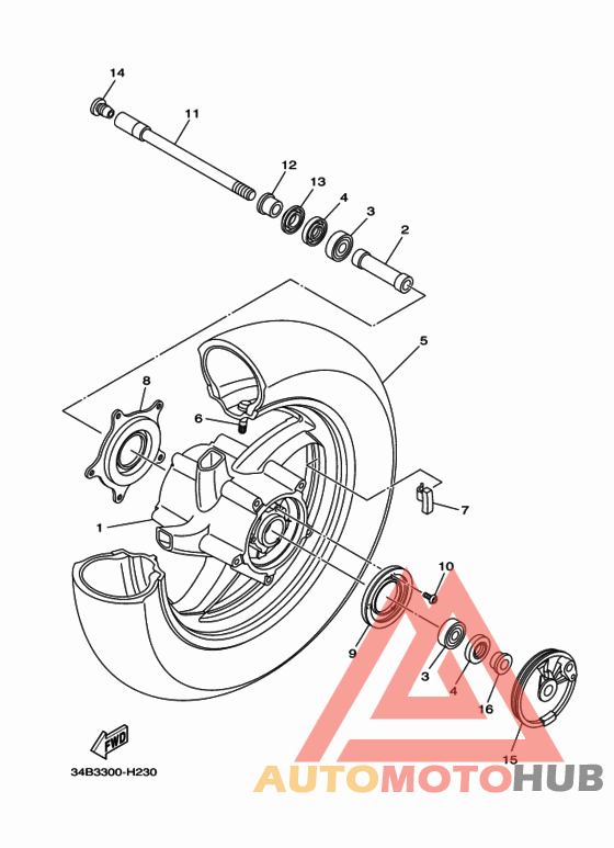 Переднее колесо