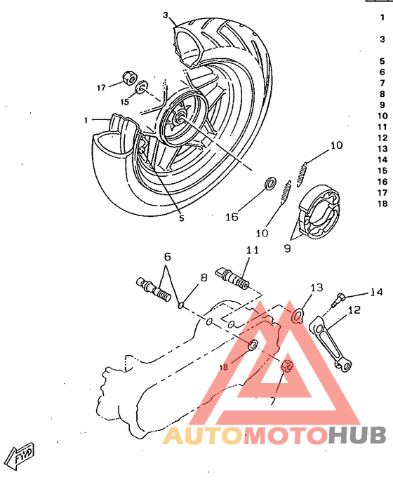 Переднее колесо