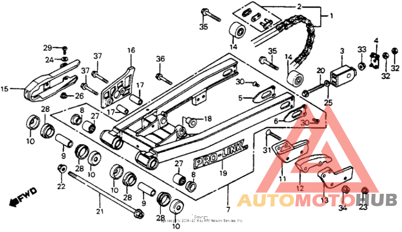 Swingarm + drive chain 82