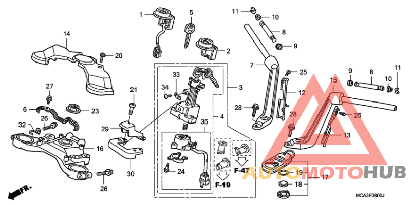 Handle pipe/top bridge