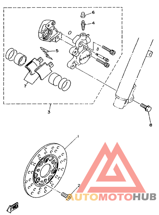 Pinza de freno delantera