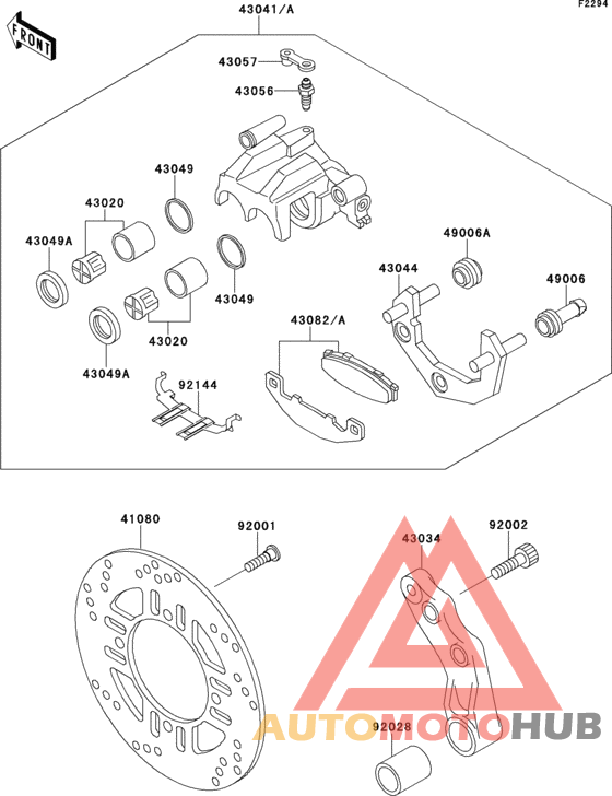 Rear caliper(zr550-b1/b2/b3)