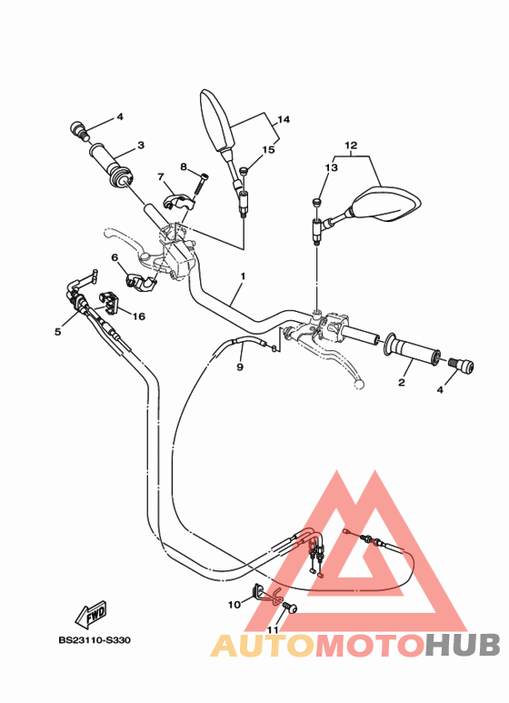 Steering handle & cable