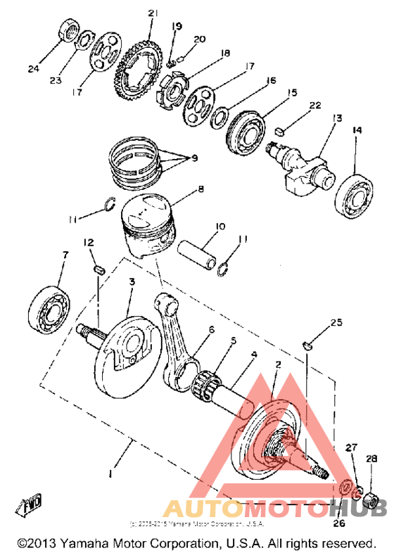 Коленчатый вал и Поршень