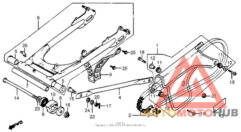 Swingarm + chain case