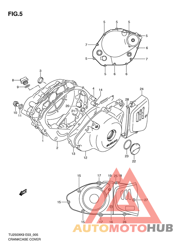 Crankcase cover ass`y  (v