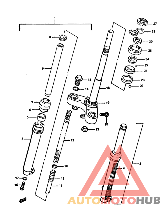 Вилка передней оси