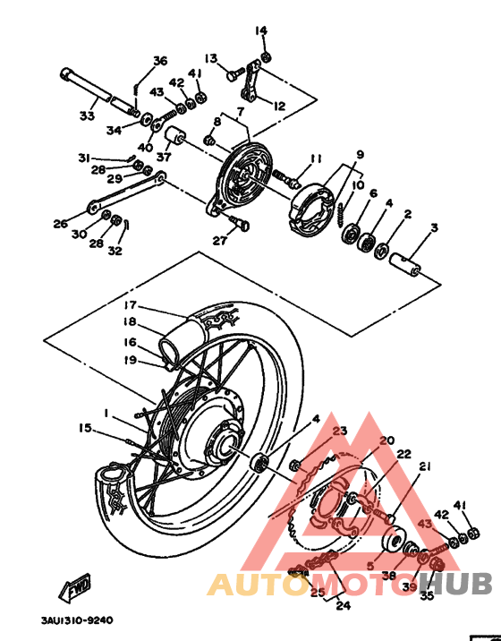 Rear wheel complete assy