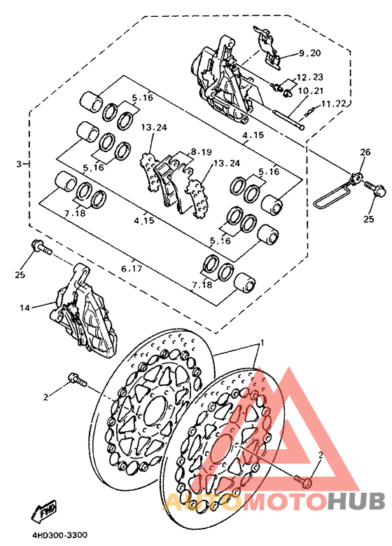 Front brake. caliper