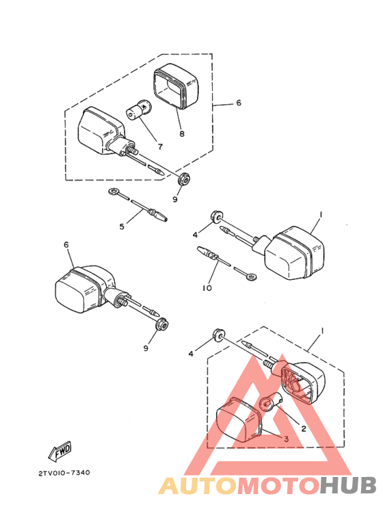 Rear flasher light assy