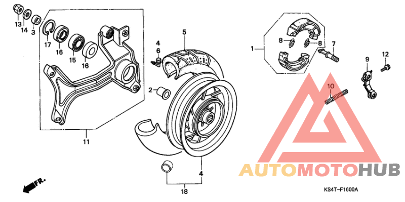 Rear wheel complete assy
